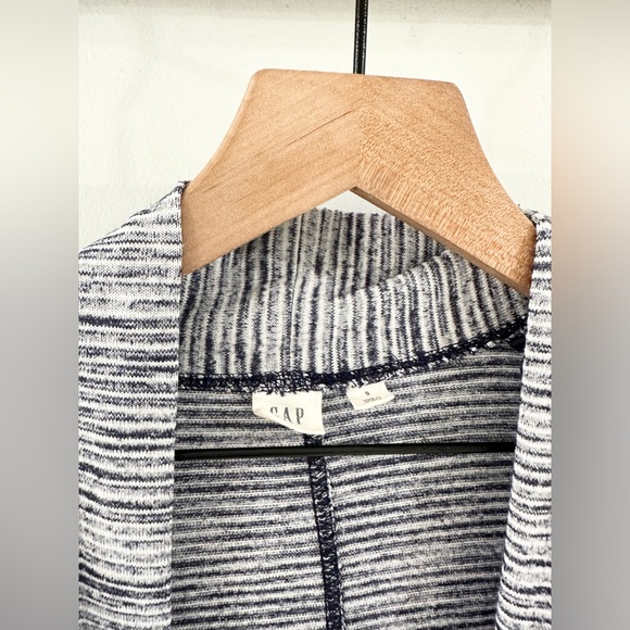 Gap Long Sleeve Striped Open Front Cardigan Blue Size Small - Picture 6 of 7